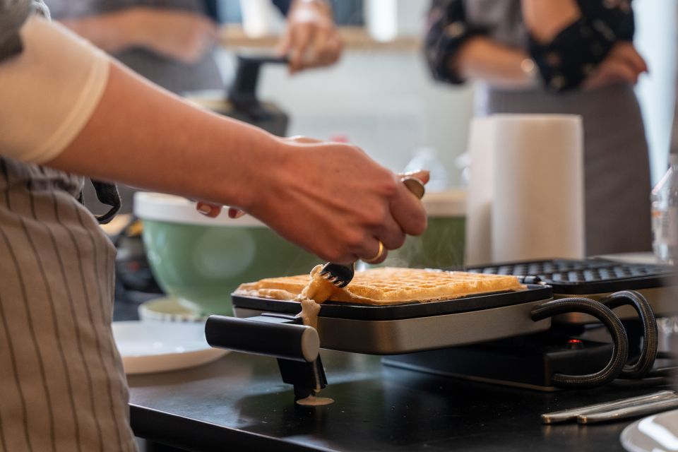 Bruges: Belgian Waffle-Making Workshop with Beer Tasting - Waffle Irons, Timing, and the Toppings That Turn It Into a Meal