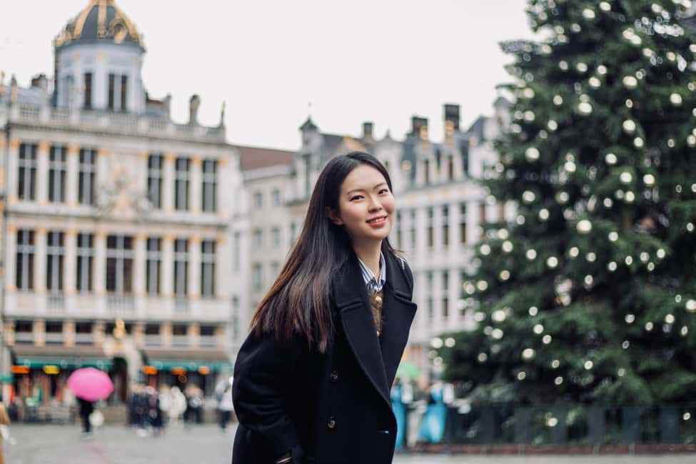 Brussels City Photoshoot With a Professional Photographer - Weather-Proof Planning With a Clear Umbrella Prop