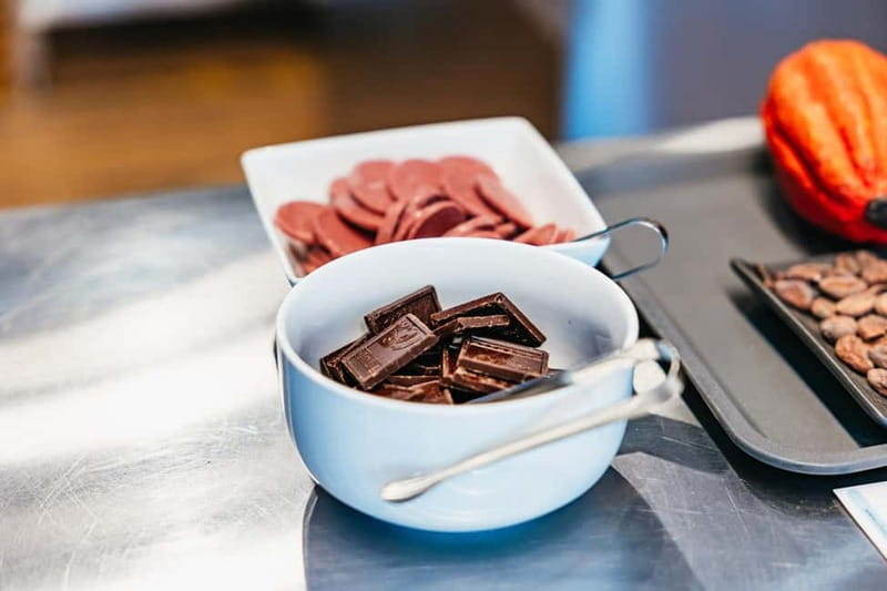 Brussels: Make Your Own Chocolates Workshop with Tastings - The tasting run: cacao from Haiti at every important step