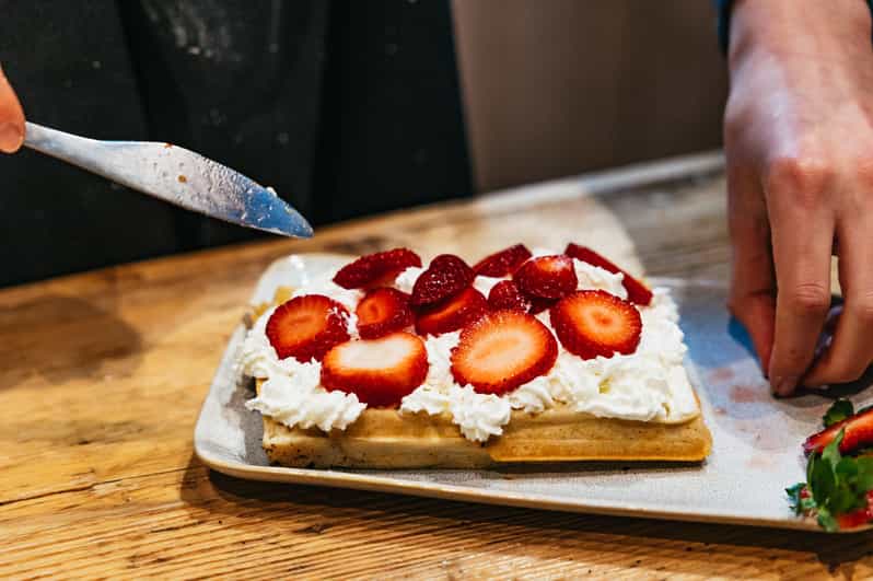 Brussels: Waffle Making Workshop - All You Can Eat - Toppings: cream, chocolate, fruits, and where expectations help