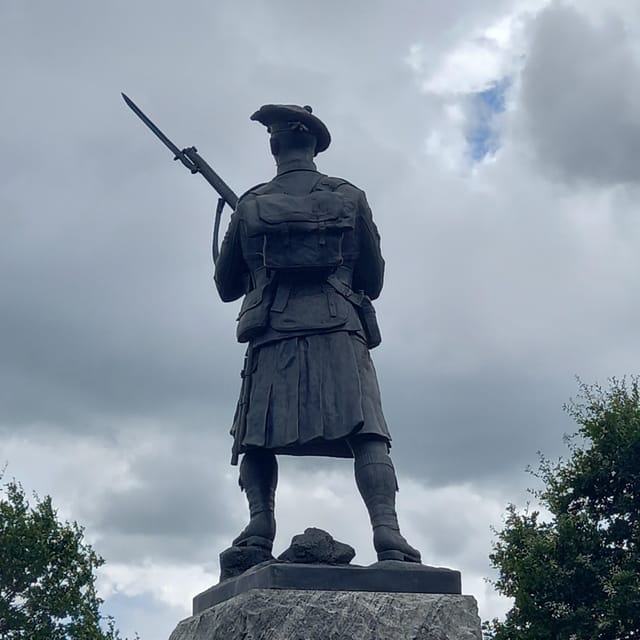 From Ypres: WWI Battlefields Private Tour - The Brooding Soldier memorial: the gas attack story in one stark scene