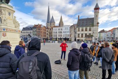 Private Historical Tour: The Best of Ghent - St Michael’s Bridge: the best first stop for Ghent’s tower skyline