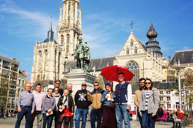 Private tour: Highlights & History of Antwerp - Hendrik Conscience Statue: literature, baroque church energy, and a “thinking” square