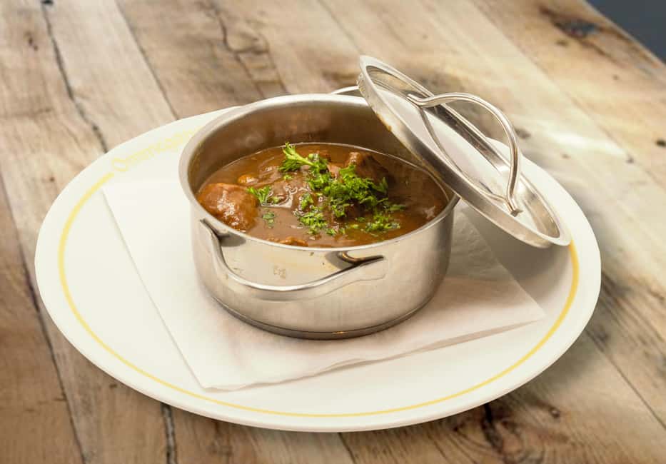 Secret Food Tours Brussels - Brasserie time: beef stew marinated in dark beer and real Belgian comfort